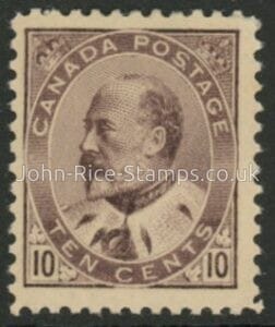 1903 Canada SG.184 10c dull purple. mounted mint.