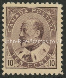 1903 Canada SG.184 10c dull purple. mounted mint.