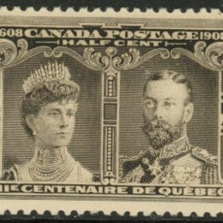 1908  Canada  SG.188  ½c sepia. Quebec Centenary. U/M (MNH).