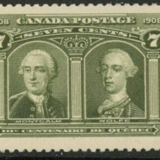 1908  Canada  SG.192  7c olive green. Quebec Centenary. U/M (MNH).