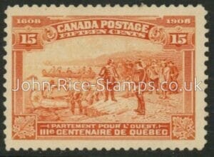 1908  Canada  SG.194  15c brown-orange. Quebec Centenary. U/M (MNH)