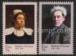 2010 Ireland SG.2009-10 150th Birth Anniversary of Roderic O'Connor Set of 2 values U/M (MNH)