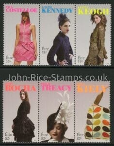 2010 Ireland SG.2013-8 Irish Fashion Designs Set of 6 values U/M (MNH)