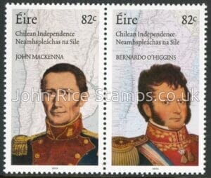 2010 Ireland SG.2040-1 Bicentenary of Chilean Independence Set of 2 values U/M (MNH)