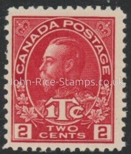 1916  Canada  SG.237  2c + 1c carmine red Die 2  perf 12  U/M (MNH)