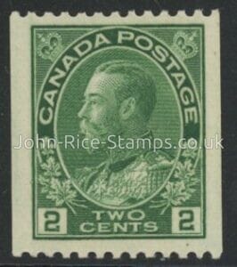 1924  Canada  SG.262  2c deep green perf 12 x imperf. U/M (MNH)