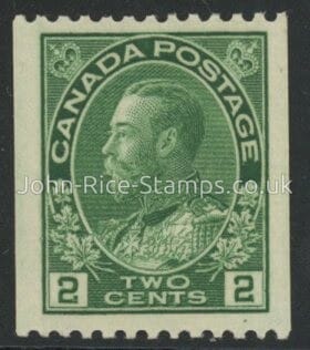1924  Canada  SG.262  2c deep green perf 12 x imperf. U/M (MNH)