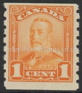 1928  Canada  SG.286  1c orange. imperf x  perf 8  U/M (MNH)