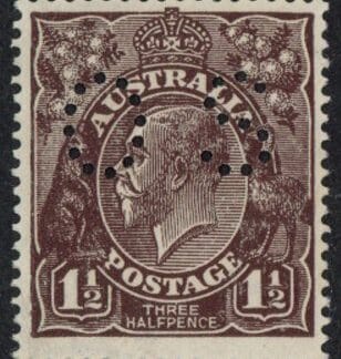 1917-20 Australia SG.O64 1½d black-brown lightly mounted mint.