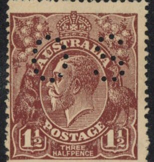 1918 Australia SG.O65  1½d red-brown. U/M (MNH)
