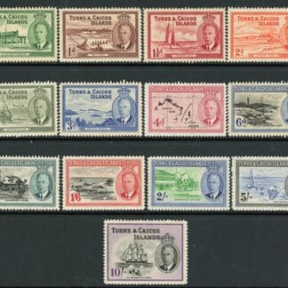 1950 Turks & Caicos Islands. SG.221-33 mounted mint.