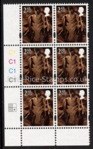 W149   2nd  CB  leek  Cartor  cylinder C1x4 R2 C2. U/M (MNH)