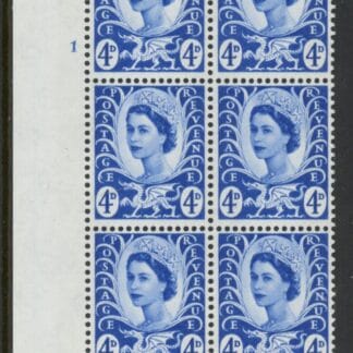W2p Wales  4d  2B  ultramarine  Cyld. 1 no dot.  crowns watermark.  Harrison U/M (MNH)