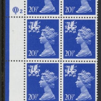 W53 Wales 20½p phos.(ACP PVAD) ultramarine. cyld. Q2 perf.   Questa. U/M (MNH)