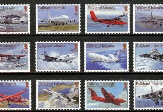 2008 Falklands Aircraft SG1096/107 set 12 values U/M MNH