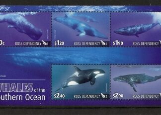 2010 Ross Dependency  SG. MS125 Whales M/S u/m (MNH)