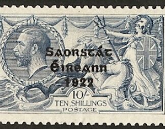 1927 Ireland KGV SG.88 10/- dull grey blue lightly mounted mint.
