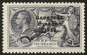 1935  Ireland KGV. SG.101  10/-  Indigo  re - engraved lightly mounted mint.