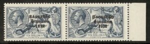 1927 Ireland KGV SG.85a 10/- blue Wide & narrow date pair U/M (MNH)  SCARCE