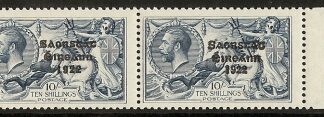 1927 Ireland KGV SG.85a 10/- blue Wide & narrow date pair U/M (MNH)  SCARCE