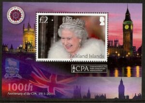 2011 Falkland Islands 100th Anniversary of the CPA M/S1202  mini sheet. U/M (MNH)