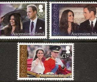 2011 Ascension - Royal Wedding SG.1109-11 set 3 values U/M (MNH)