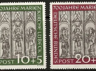 1951 West Germany SG1065/6 700th Anniversary  of St. Mary's Church. 2 values  LMMint