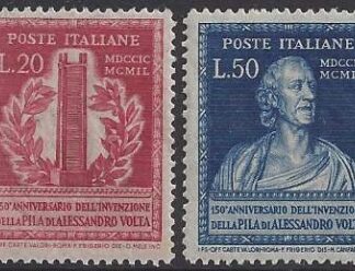 1949 Italy - SG.737/8 150th Anniversary of Volta's Discovery of the Electic Cell U/M (MNH)