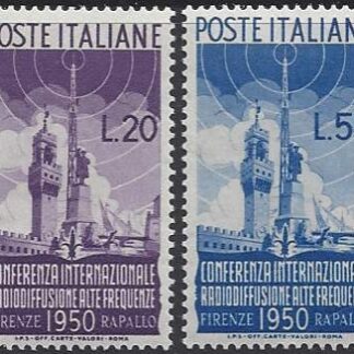 1950 Italy - SG.749-50  International Radio Conference. mounted mint.