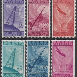 1947 Italy - SG.688 - 693 50th Anniversary of Radio U/M (MNH)