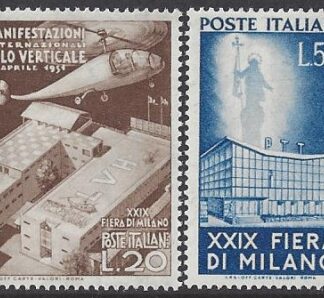 1951 Italy - SG.783 /784 29th Milan Fair. mounted mint.
