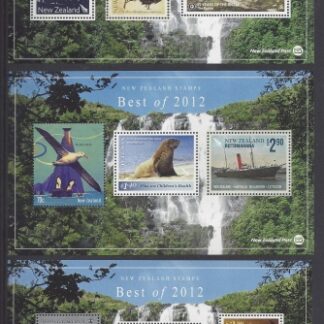 2012 Best of New Zealand 2012 set of 3 mini sheets  U/M (MNH)
