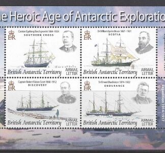 2008 British Antarctic Territories  MS.473 Explorers & Ships U/M (MNH)