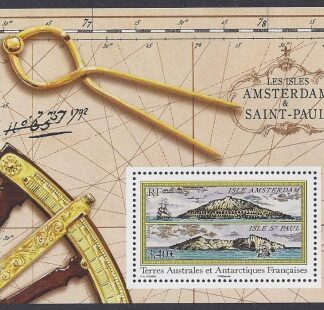 2013 French Antarctic MS.699 The Amsterdam & St. Paul Islands. U/M (MNH)
