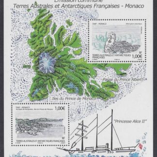 2012 French Antarctic - MS.674 Kergulen Archipelago Ille du Prince de Monaco u/m (MNH)