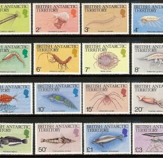 1984 British Antarctic - SG.123-38 Marine Life set 16 values  U/M (MNH)