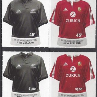 2005  SG.2797-2800  DHL New Zealand Lions Rugby. self adh set 4 values U/M (MNH)