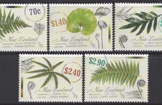 2013 SG.3429-33 New Zealand Native  Ferns. set 5 values. U/M (MNH)
