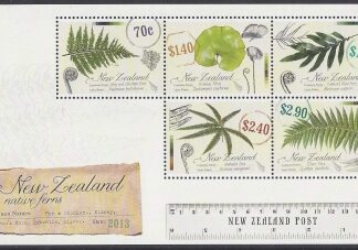 2013  MS.3434 New Zealand Native  Ferns. Mini Sheet U/M (MNH)