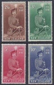 1954  New Zealand SG.733d/6 High values U/M (MNH)