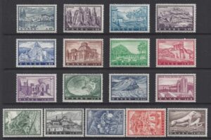1961 Greece SG.850-66 Tourism Publicity. Set 17 values U/M