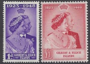 Gilbert & Ellice Island - 1948 Royal Silver Wedding SG. 57/8 U/M (MNH)