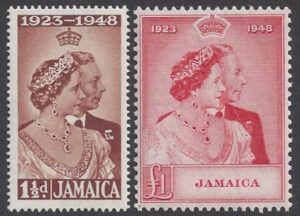 Jamaica - 1948 Royal Silver Wedding SG.143/4 U/M (MNH)