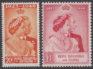 Kenya Tanganyika & Uganda 1948 Royal Silver Wedding SG.157/8 U/M (MNH)