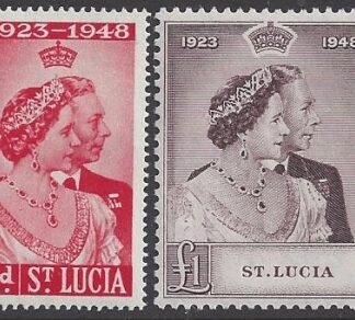 St Lucia - 1948 Royal Silver Wedding SG.144/5  U/M (MNH)