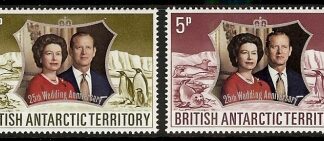 1972 British Antarctic.  SG.42-3  Royal Silver Wedding.  U/M  (MNH)