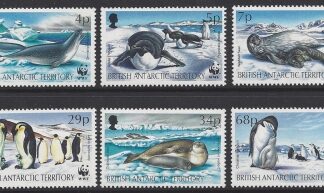 1992 British Antarctic Territories. SG.208-13  Endangered Species Seals & Penguins. U/M (MNH)