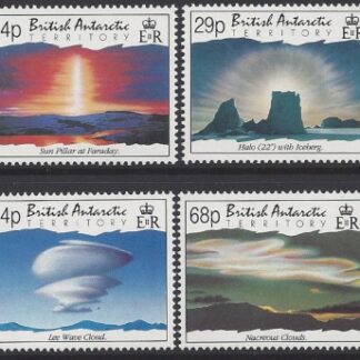 1992 British Antarctic -  SG.214-7 Lower Atmospheric Phenomena set 4 values U/M (MNH)