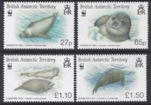 2009 British Antarctic Territories SG.506-9  Endangered Species'Crabeater Seal'  U/M (MNH)