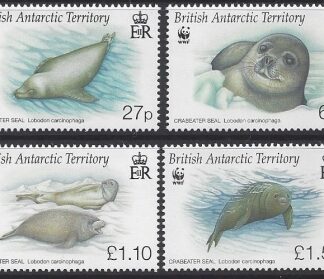 2009 British Antarctic Territories SG.506-9  Endangered Species'Crabeater Seal'  U/M (MNH)